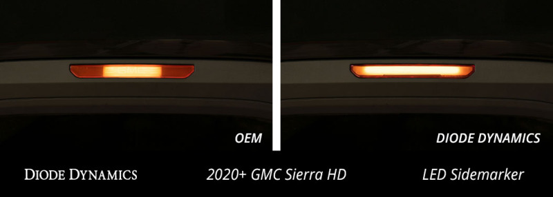 GMC Sierra 2500 HD Side Marker Light Assembly - Diode Dynamics - LED Sequential - Smoked - `20-`27